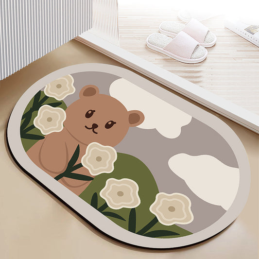 Bear Bear Garden Soft Diatomite Floor Mat