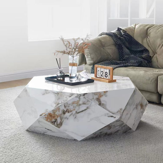 Aki Geometric Sintered Stone Coffee Table